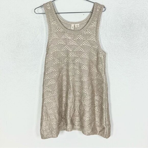 Anthropologie Gold Sleeveless Sweater - Picture 2 of 5